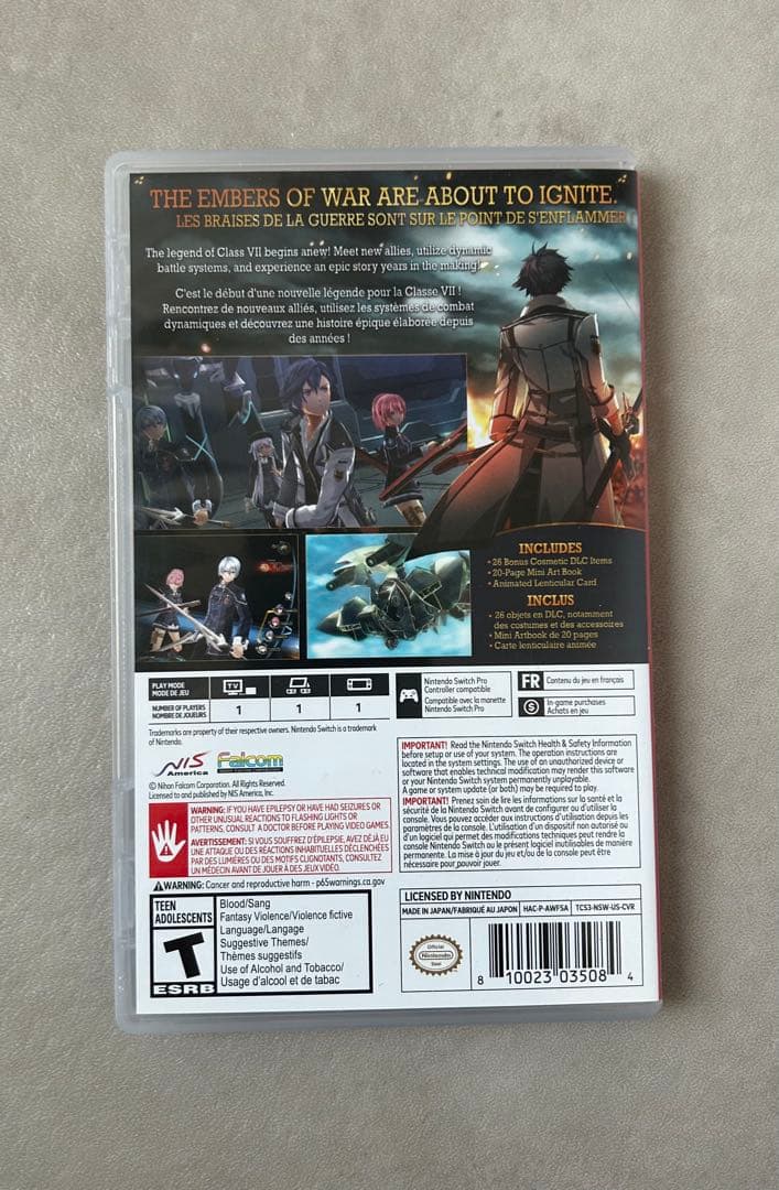 Nintendo Switch Trails of Cold Steel III Switch
