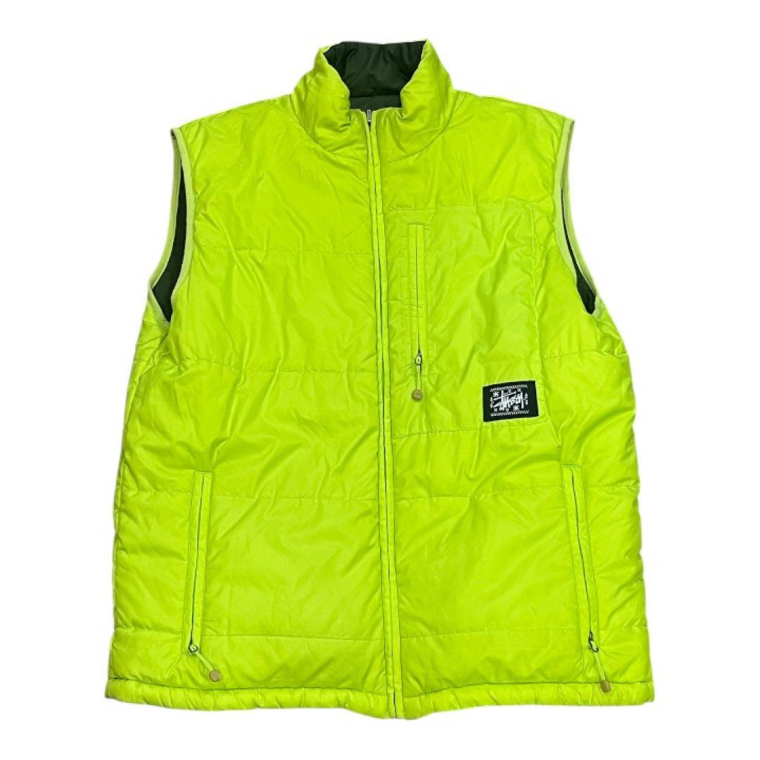【00s】oldstussy ステューシー　リバーシブルダウンベスト　L