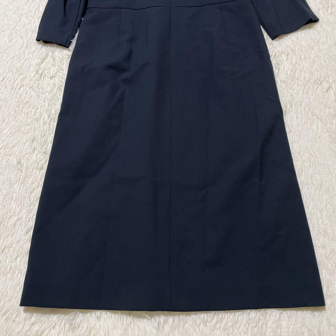 【新品タグ付き】 ドゥクラッセ 金ボタン ロングワンピース ネイビー 3L