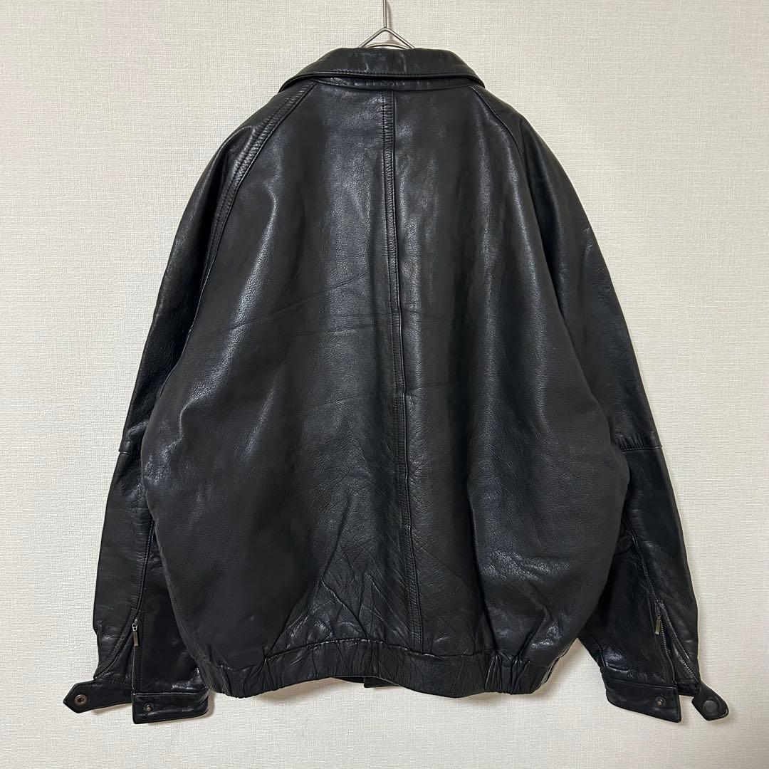 ライダースジャケット黒 レザージャケット Lサイズ　牛革　日本製　美品
