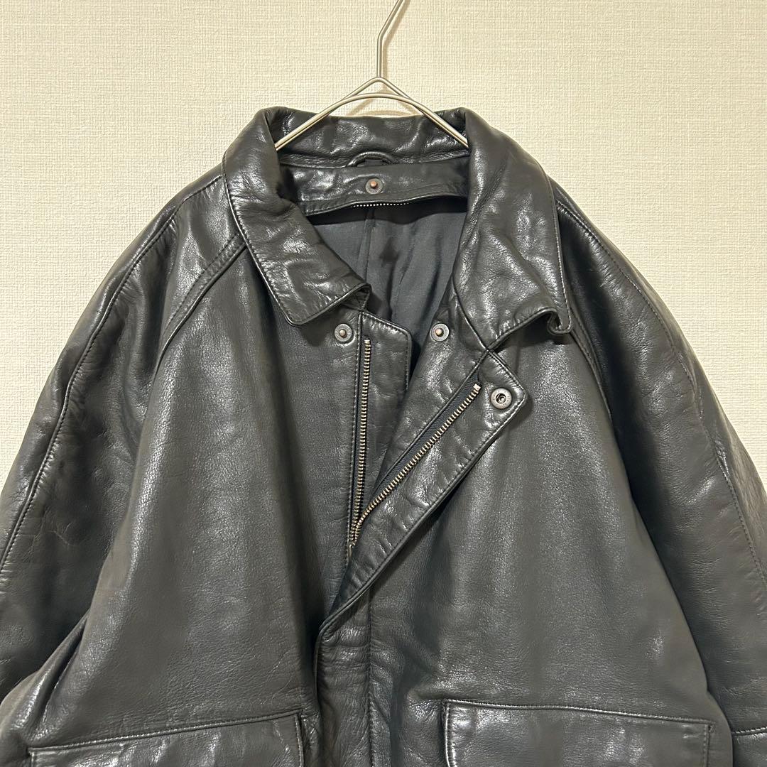ライダースジャケット黒 レザージャケット Lサイズ　牛革　日本製　美品