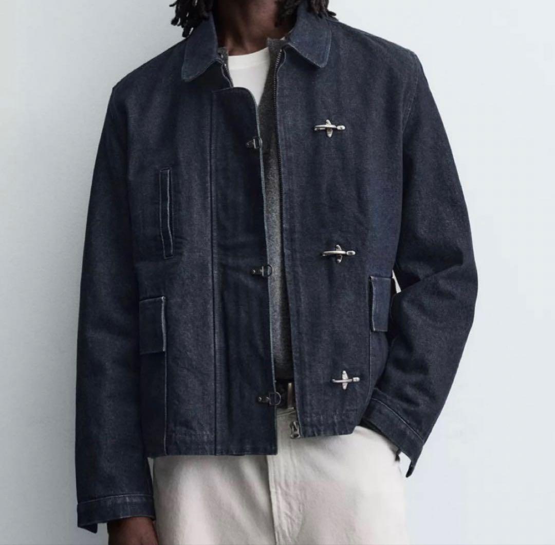 【新品未使用】ZARA デニムトグルボタンジャケット S
