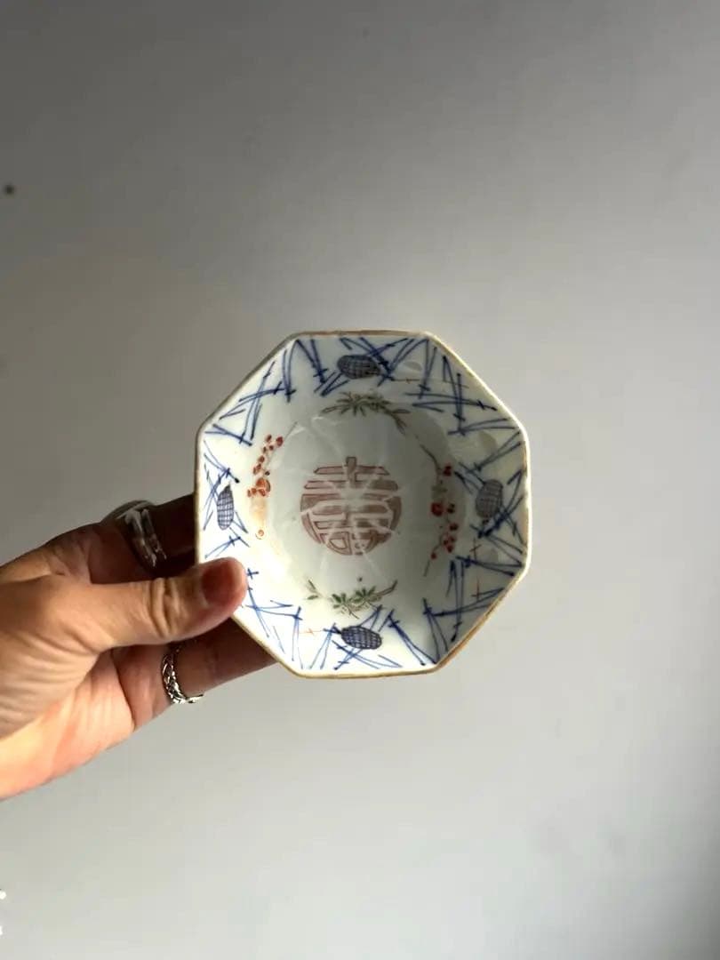【samasama様リクエスト】172 骨董 古伊万里 松葉に寿紋向付 3点