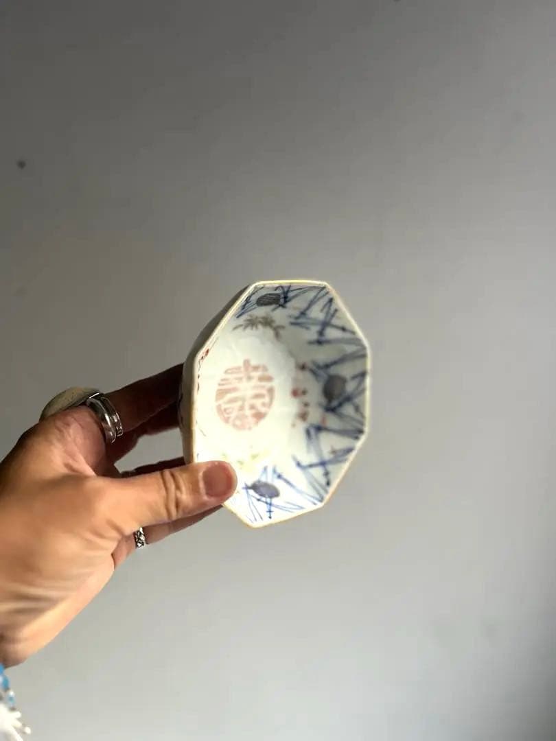【samasama様リクエスト】172 骨董 古伊万里 松葉に寿紋向付 3点