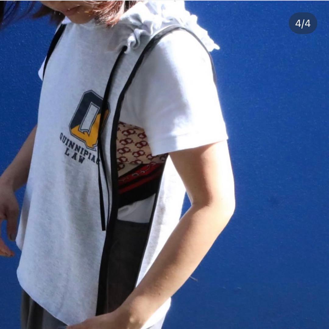 Ligo リメイクトップスフリルベスト