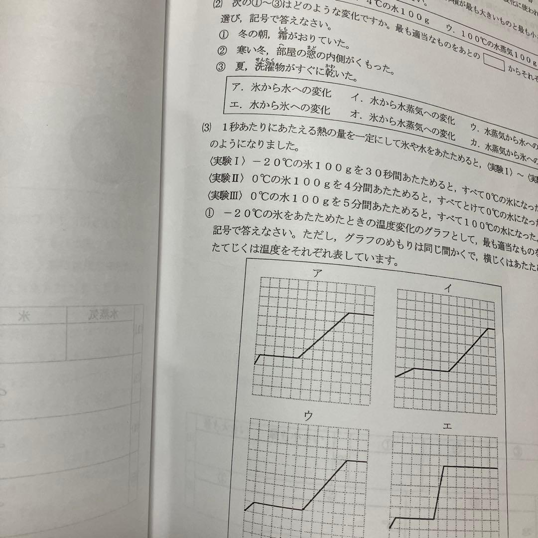 浜学園　M灘コース　小6理科　9〜12月　日曜志望校別特訓問題集　追加教材