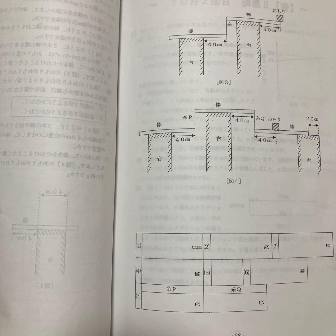 浜学園　M灘コース　小6理科　9〜12月　日曜志望校別特訓問題集　追加教材