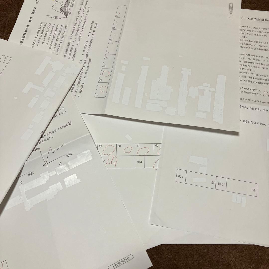 浜学園　M灘コース　小6理科　9〜12月　日曜志望校別特訓問題集　追加教材