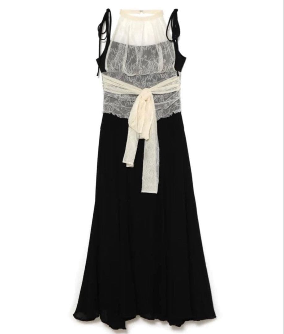 ワンピース andmary Paula lacey long dress black