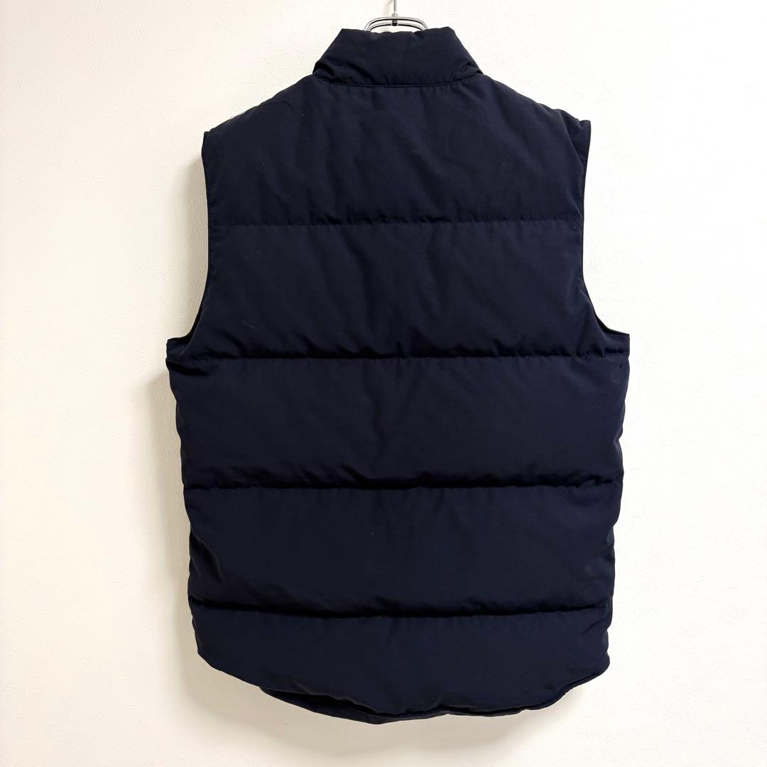   ダウンベスト ロゴ刺繍 ワッペン 4154M 紺 M