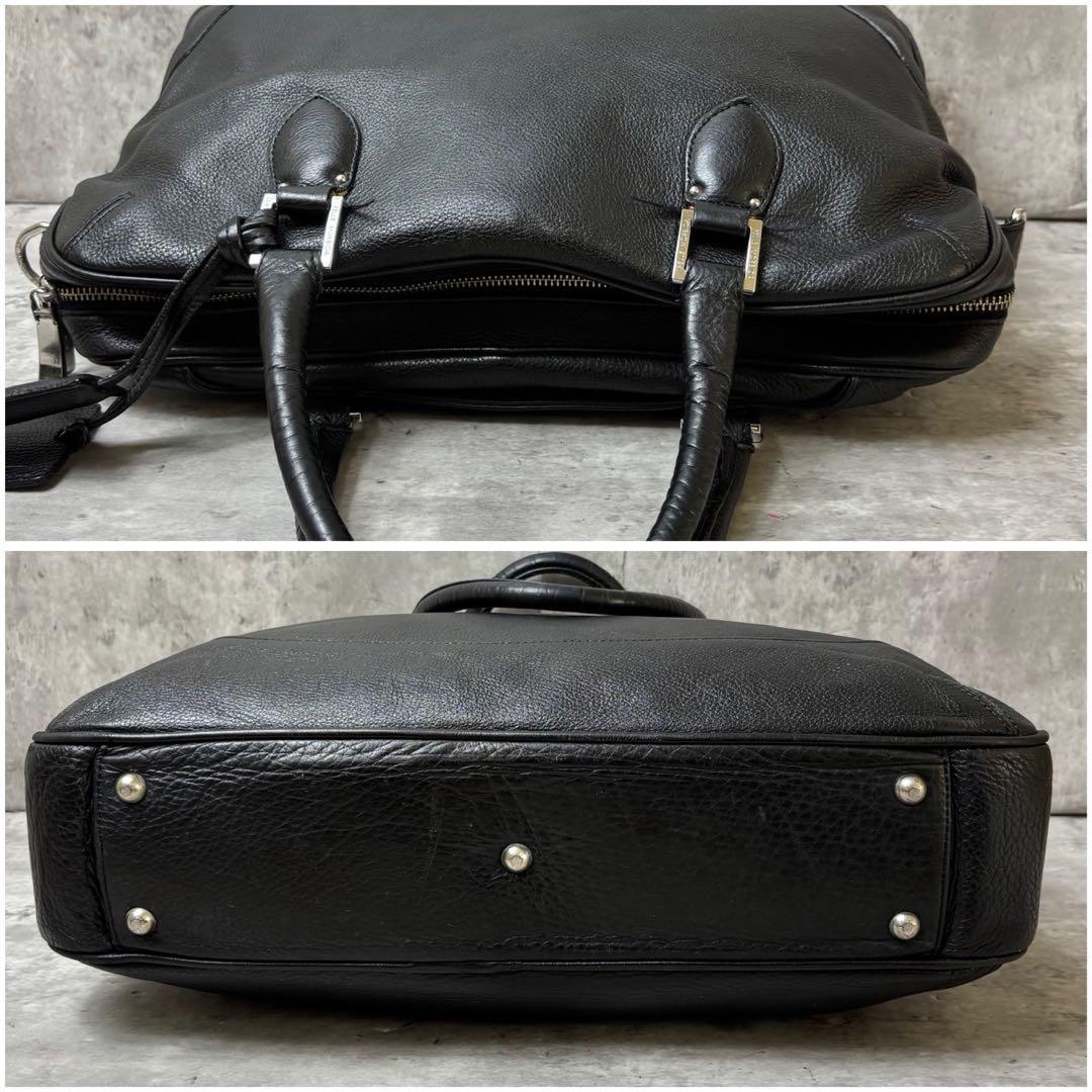 pelle morbida ペッレモルビダ レザー　黒　2way バッグ