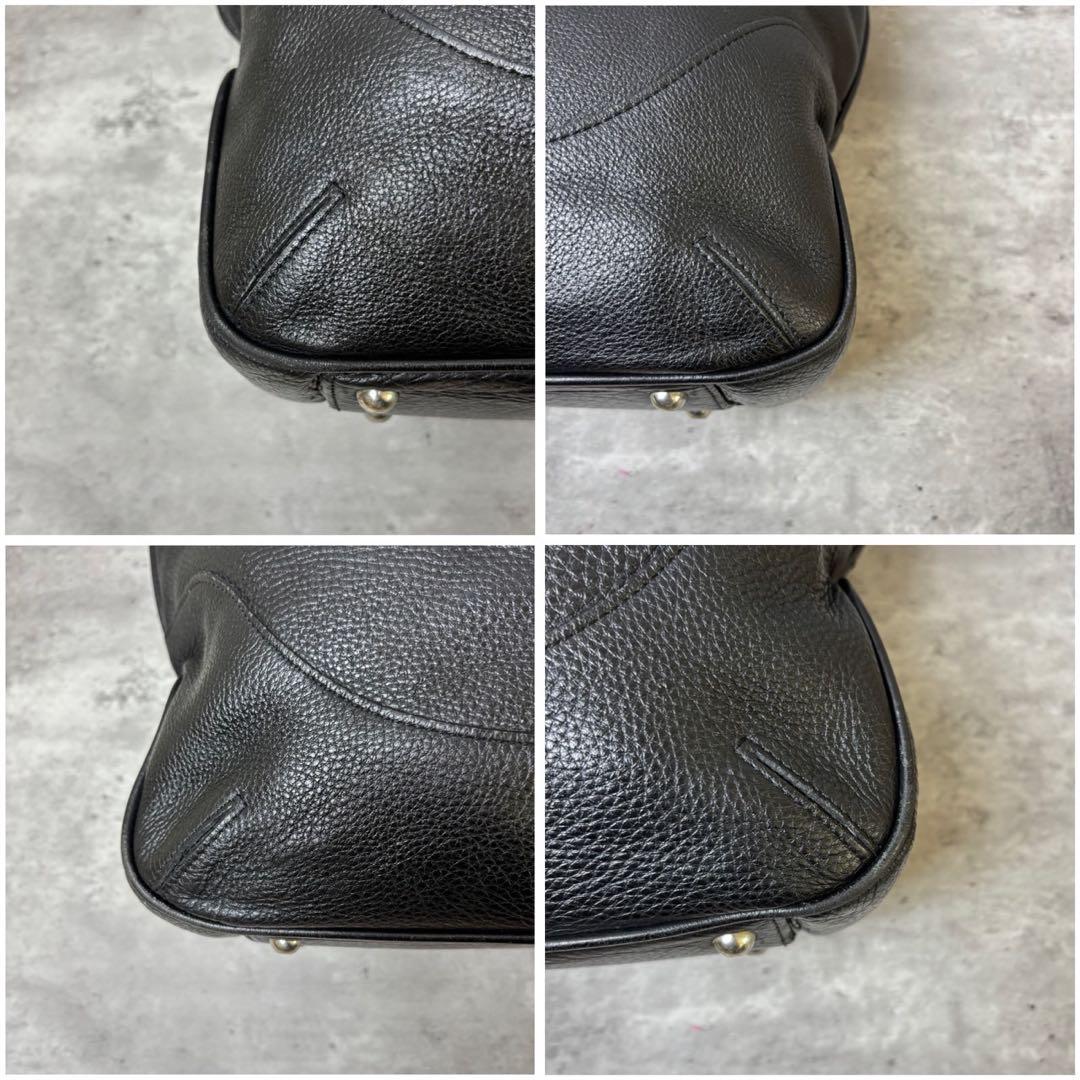 pelle morbida ペッレモルビダ レザー　黒　2way バッグ