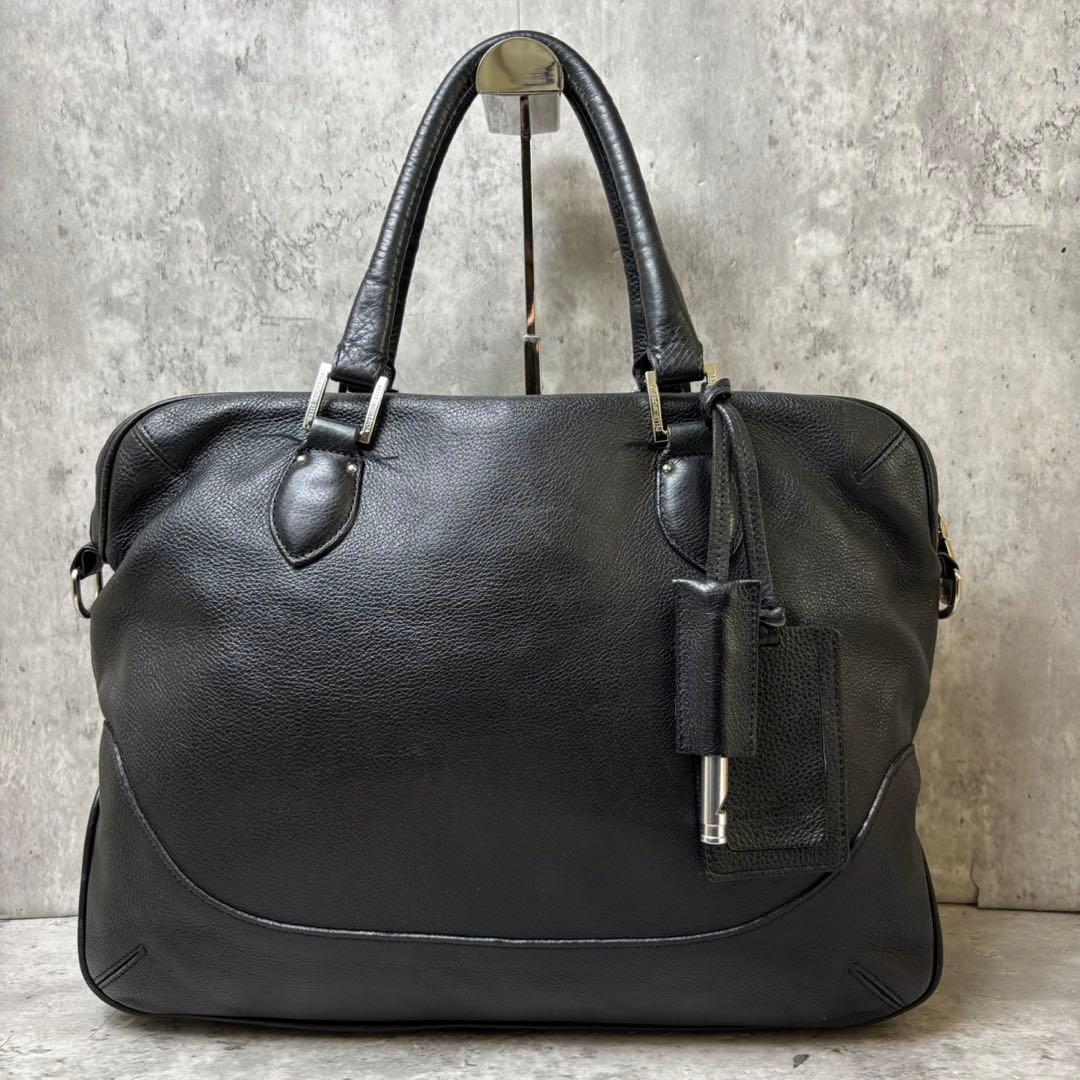 pelle morbida ペッレモルビダ レザー　黒　2way バッグ