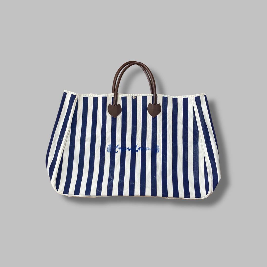 【EMPORIO ARMANI】STRIPE BIG TOTE BAG 2956