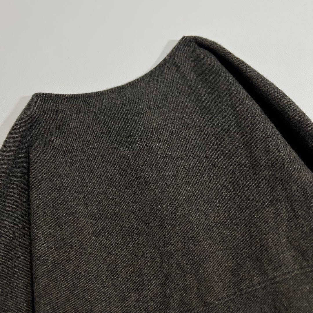 良品　nest Robe ネストローブ　ワイドウールブラウス　ブラウン系　F