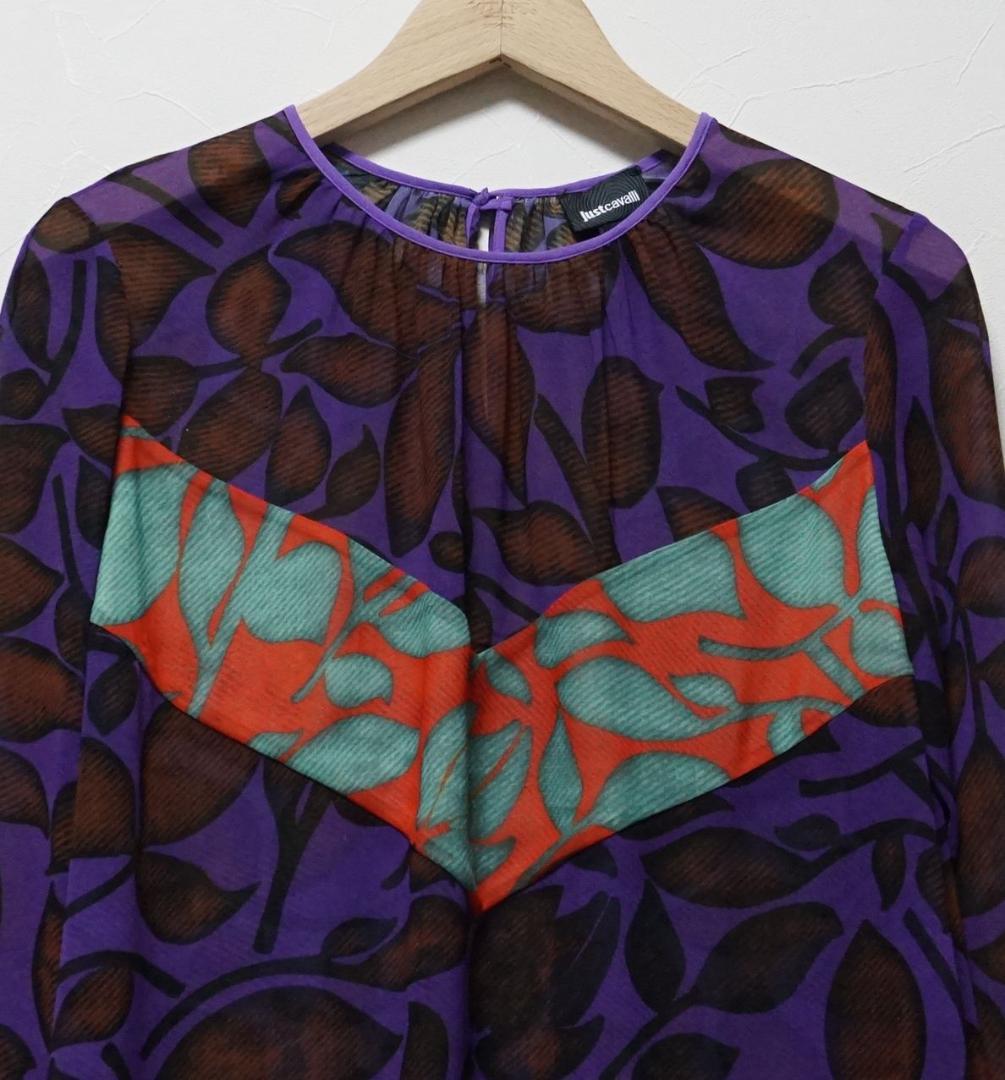 Just Cavalli 総柄チュニックブラウス 40 ジャストカヴァリ