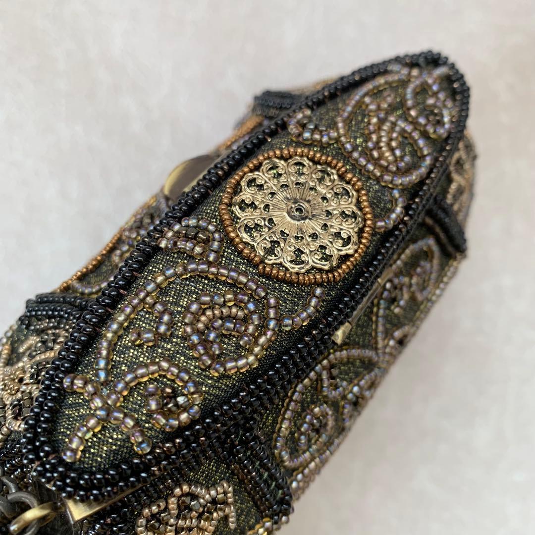 手刺繍ビーズバッグ ビーズパーティーバッグ 和装洋装
