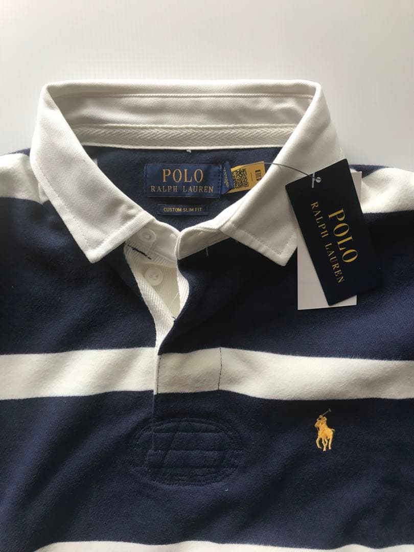 Polo Ralph Lauren ⭐️新品ラガーシャツ⭐️ネイビー/ホワイト⭐️