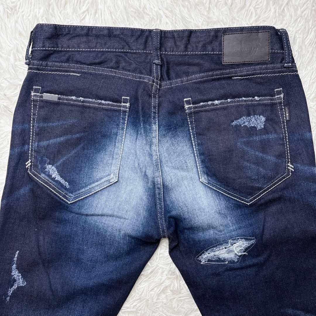 CIVARIZE スパンコール ダメージ加工 スキニー デニムパンツ Y2K