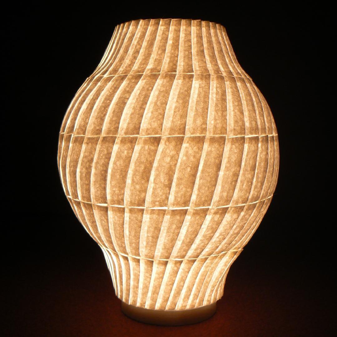 和紙の手作りランプシェード　美濃和紙使用　[ 提 ] 3-2　癒しの一点物作品