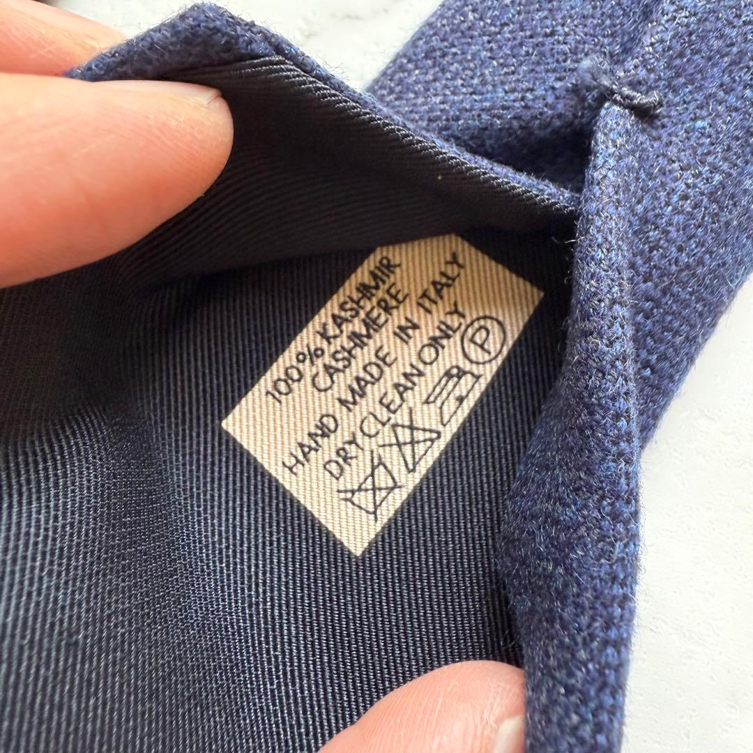 Loro Piana ロロピアーナ カシミヤ 100% ネクタイ ネイビー