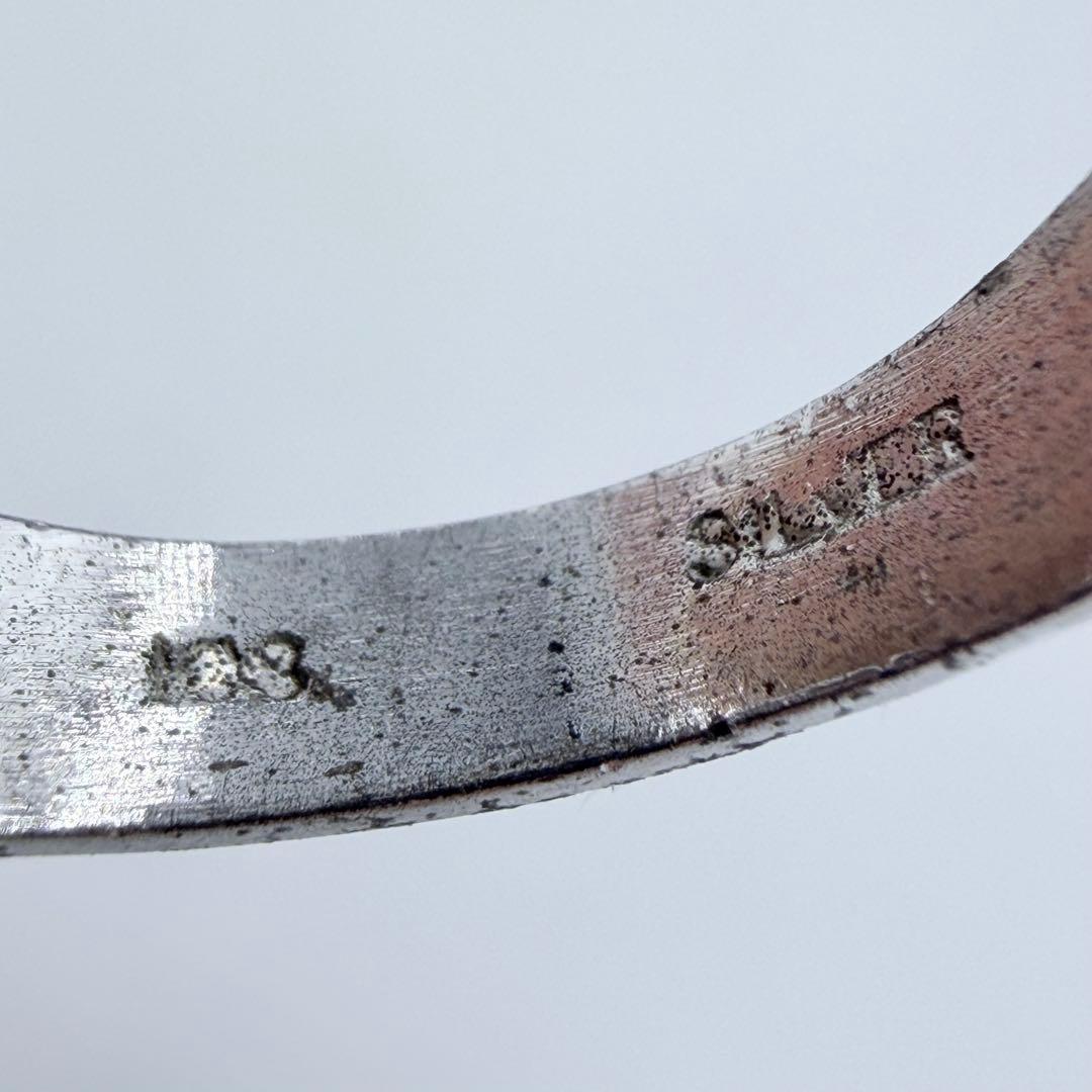 SILVERリング 刻印 8〜9号 約2.4g シルバー 銀 透かし彫り
