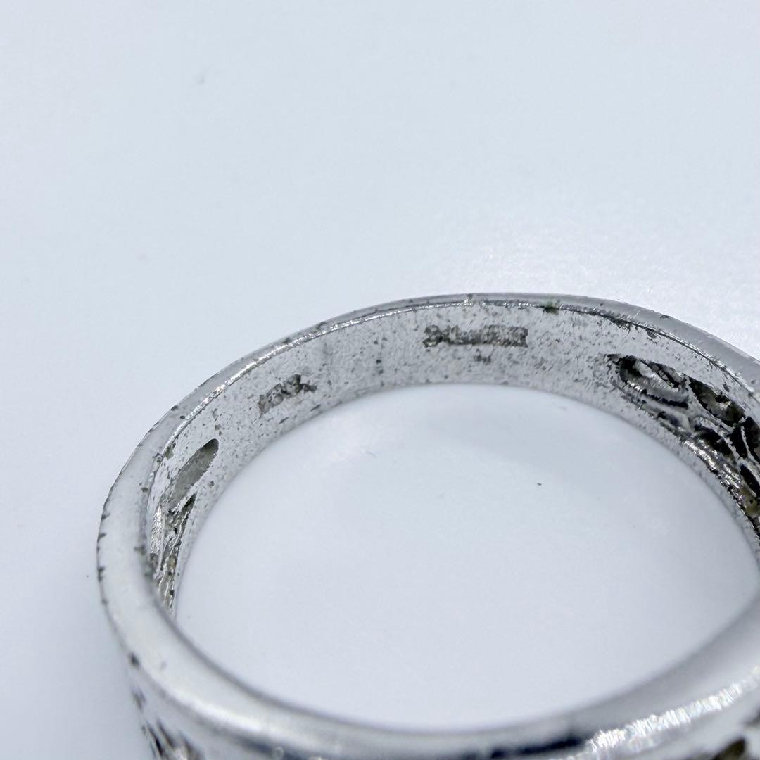 SILVERリング 刻印 8〜9号 約2.4g シルバー 銀 透かし彫り