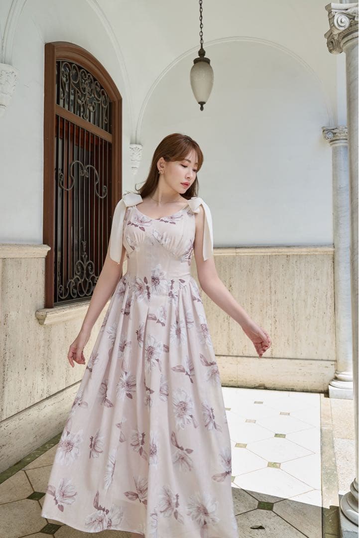 ワンピース Sunflower-Printed Midi Dress