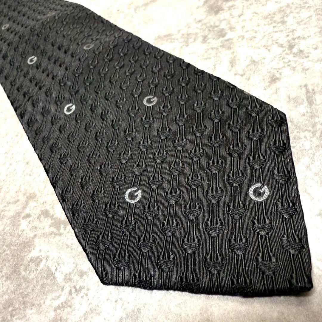 【✨美品✨】GUCCI グッチ ネクタイ G柄 ハイブランド ブラック シルク