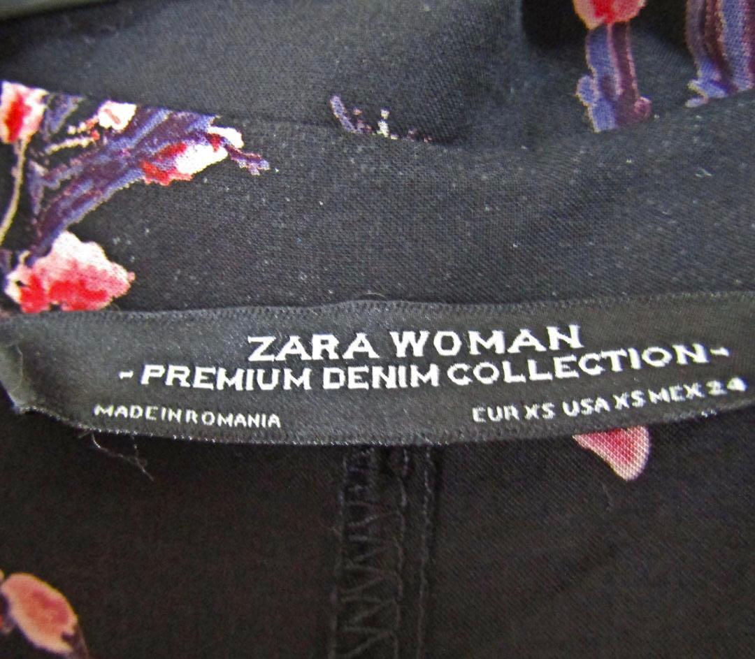 【未使用/ZARA/ザラ】桜ロングシャツワンピース/XS/黒/春/ブラック