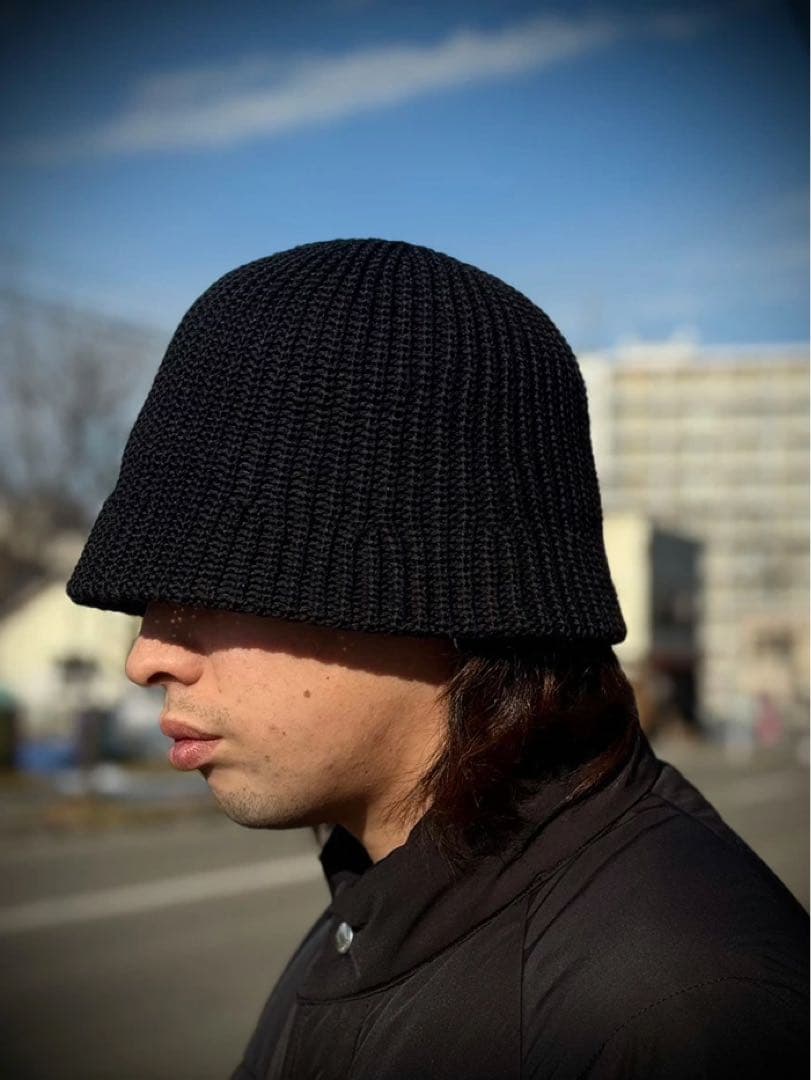COOTIE クラッシャーハット KNIT CRUSHER HAT BLACK
