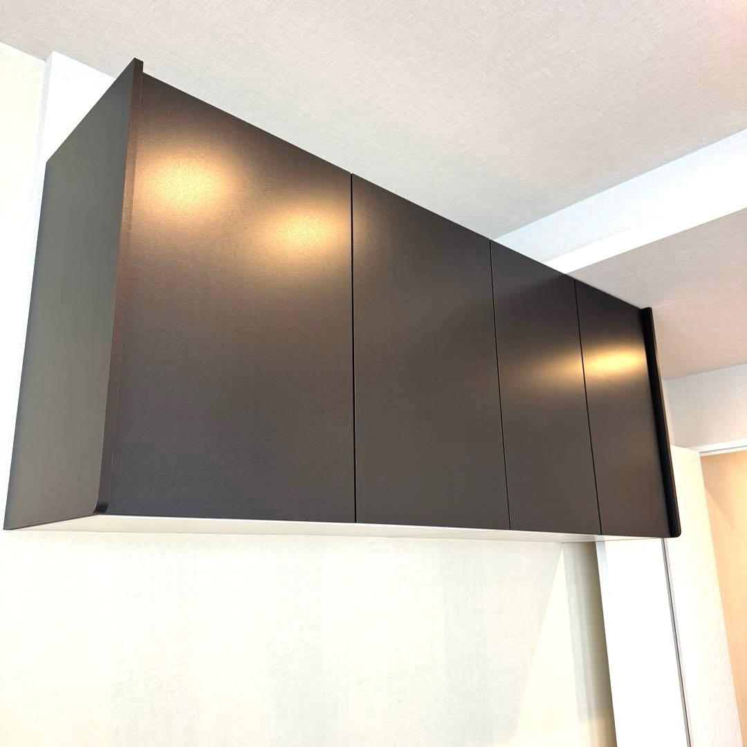 未使用美品 キッチンカウンターの上 モダンブラック 棚