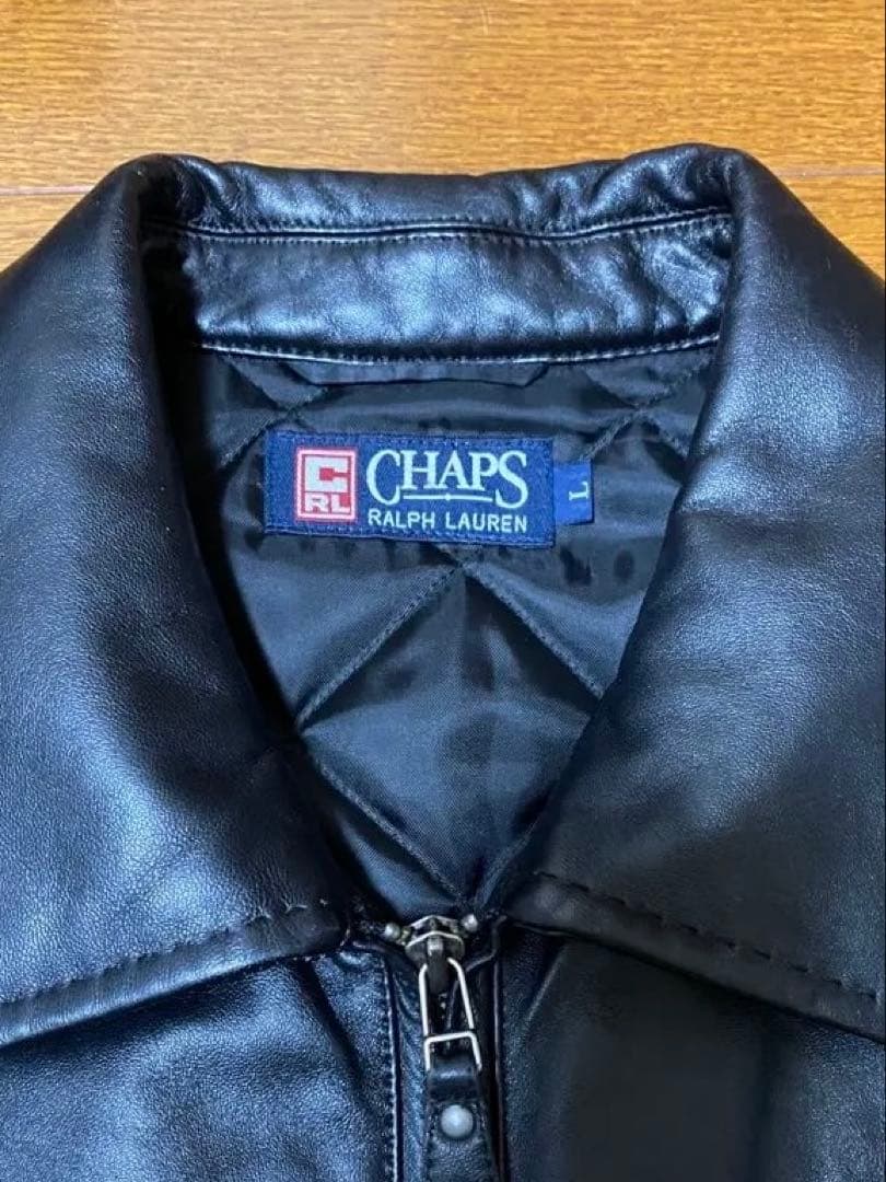ユ*ウ様 希少 極上【CHAPS RALPH LAUREN 】レザー 黒　羊革
