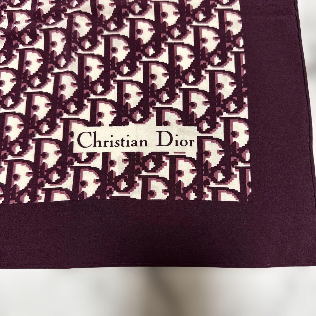 Christian Dior スカーフ ヴィンテージ トロッター柄　ボルドー