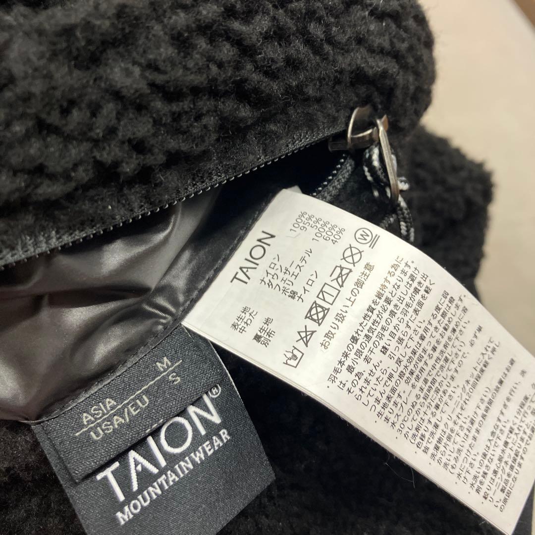 TAION タイオン　ユニセックス　マウンテン リバーシブル ダウン×ボア　M