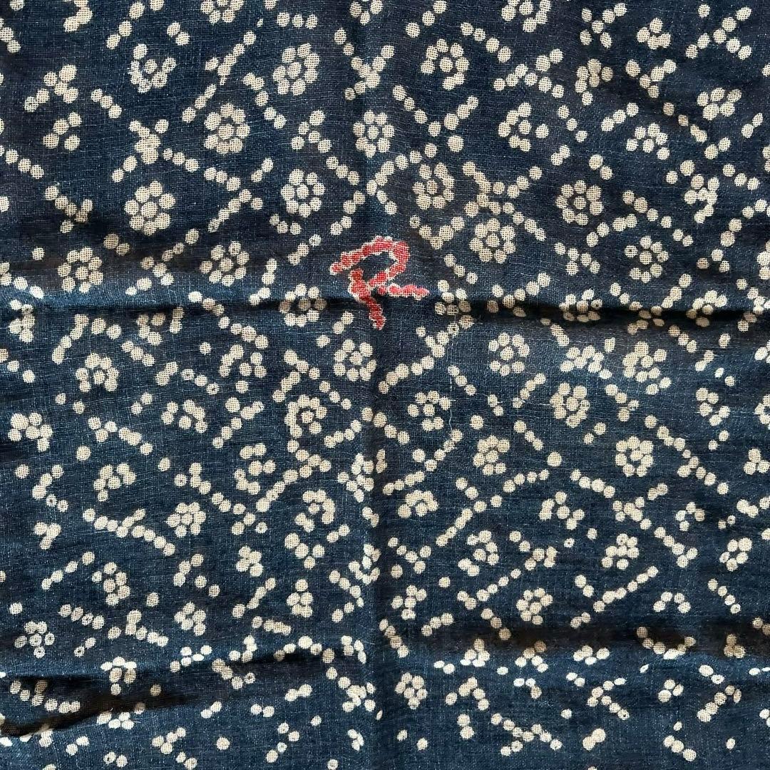 専用です。45R バンダナ　インディゴ　ドット\"R\"文字❤️柔らかガーゼ素材