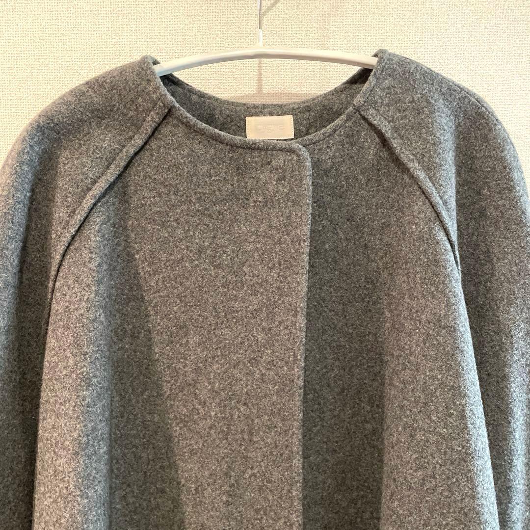 美品　シーニュ cygne スカラップケープ　Sophie+グレー