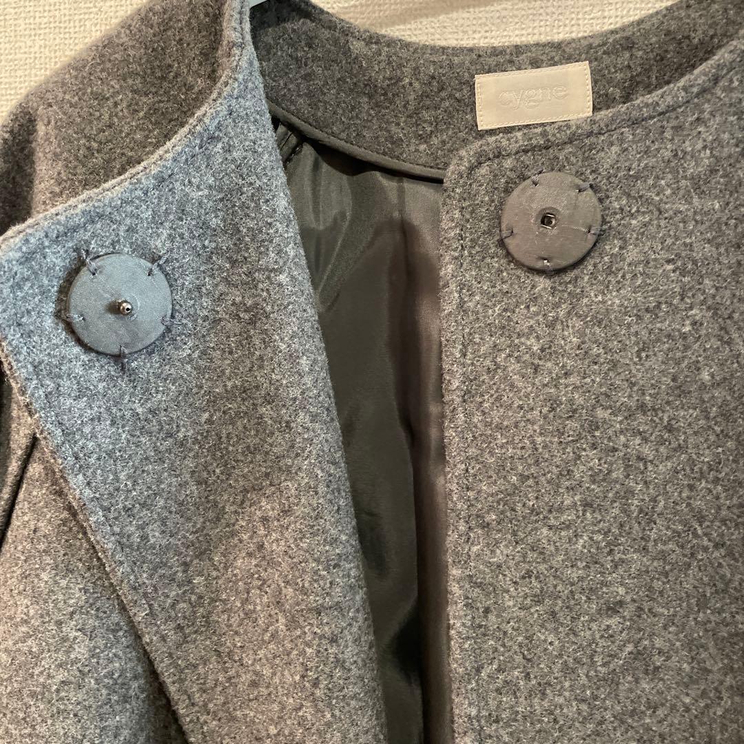 美品　シーニュ cygne スカラップケープ　Sophie+グレー