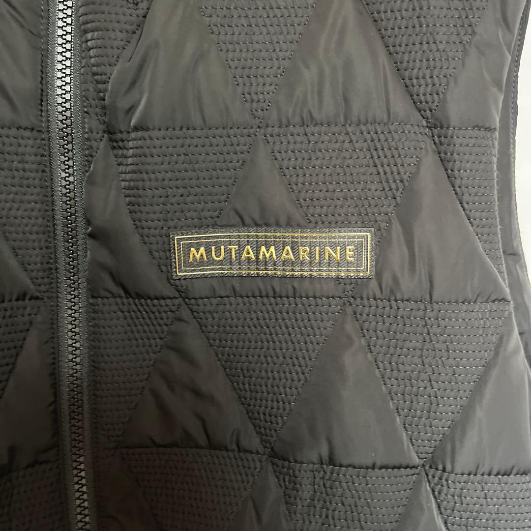 新品 muta MARINE ジオメトリック キルティング　ダウンベスト 黒7