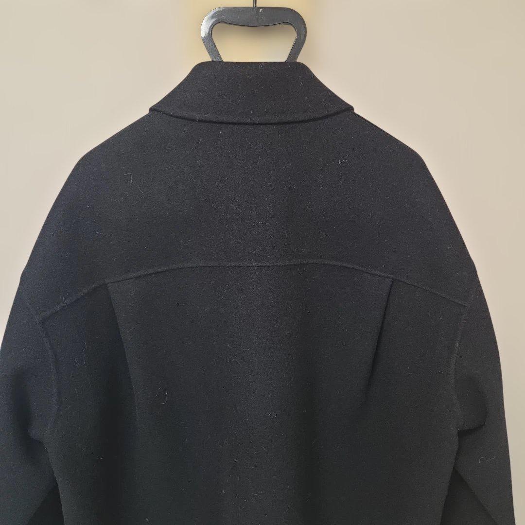 ★美品★【EDITION】ウールカシミヤダブルフェイス ジップブルゾン　ブラック