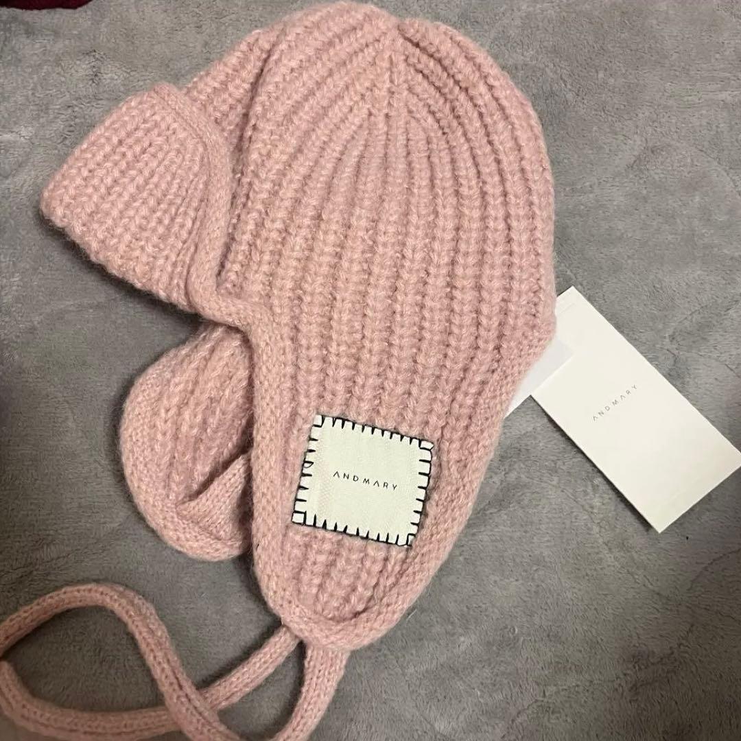 ね*み様 Andmary Baby knit babushka pink