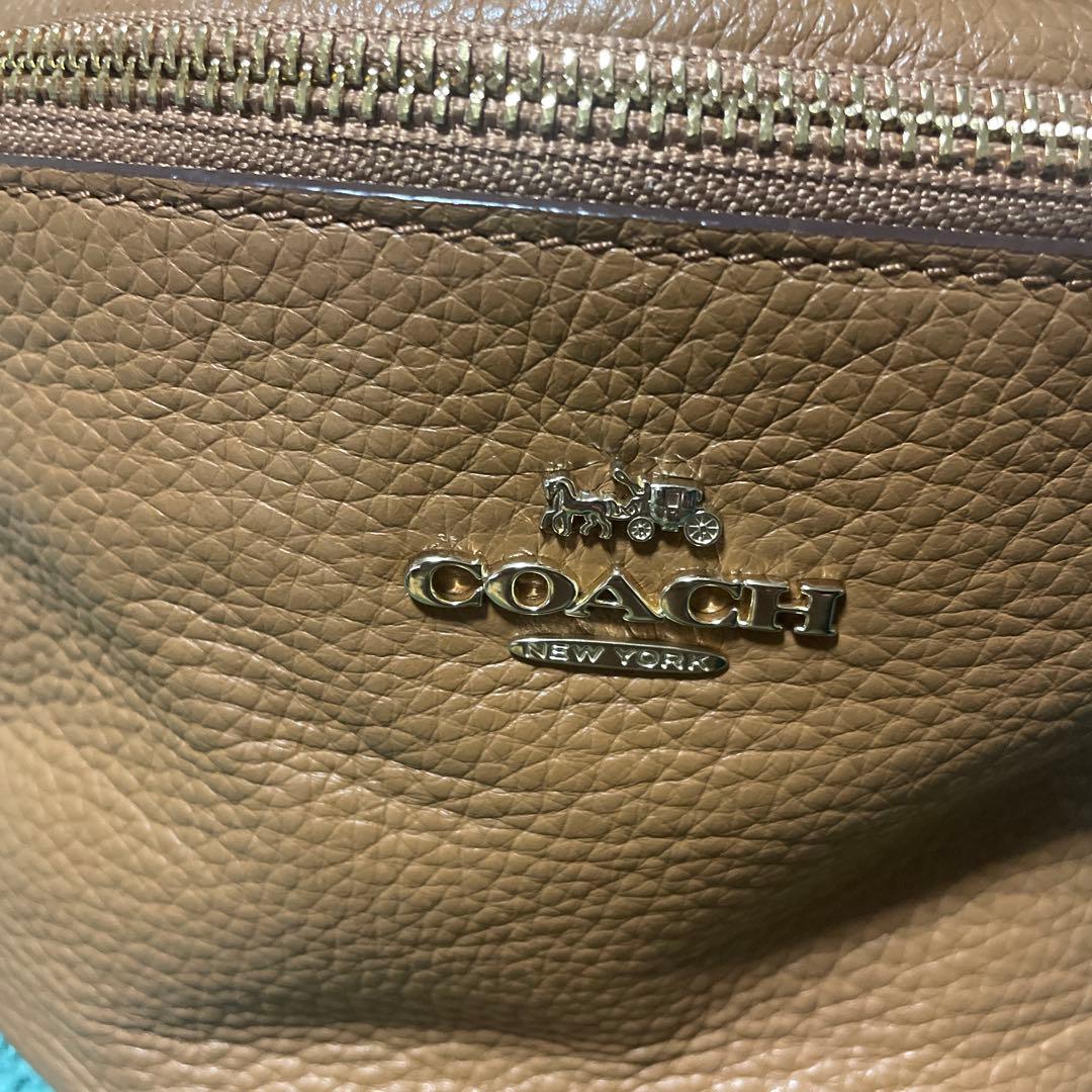 値下げ！COACH キャメルカラーウエストバッグ　美品