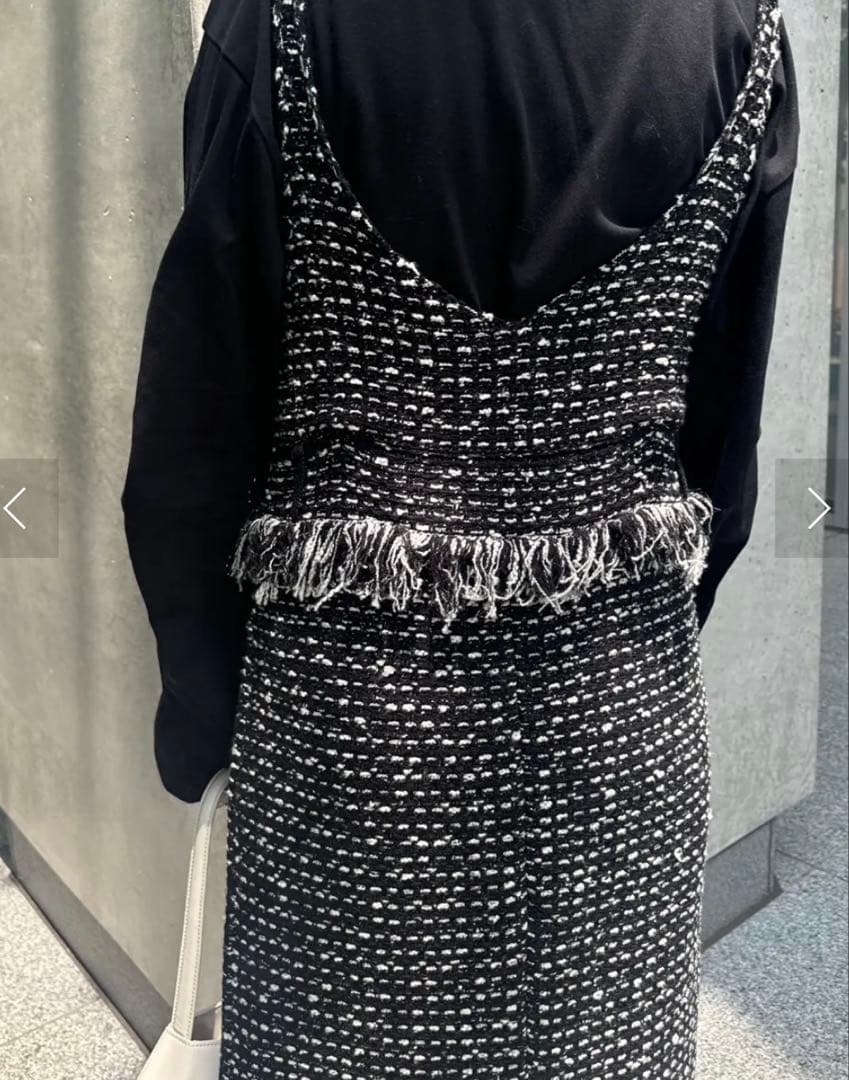 ワンピース UND TWEED JUMPER SKIRT KNIT DRESS