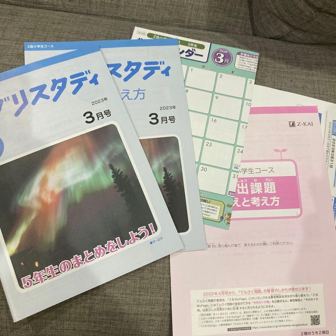 Z会 小5 エブリスタディ 4教科 1年分 国算理社