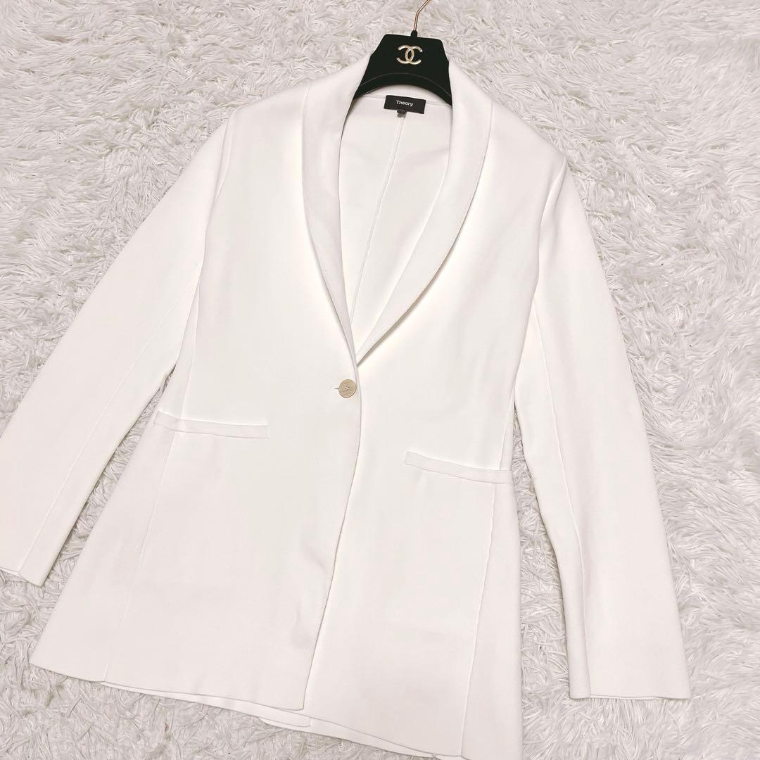 Theory セオリー 21ss ニット ジャケット カーディガン 白 長袖