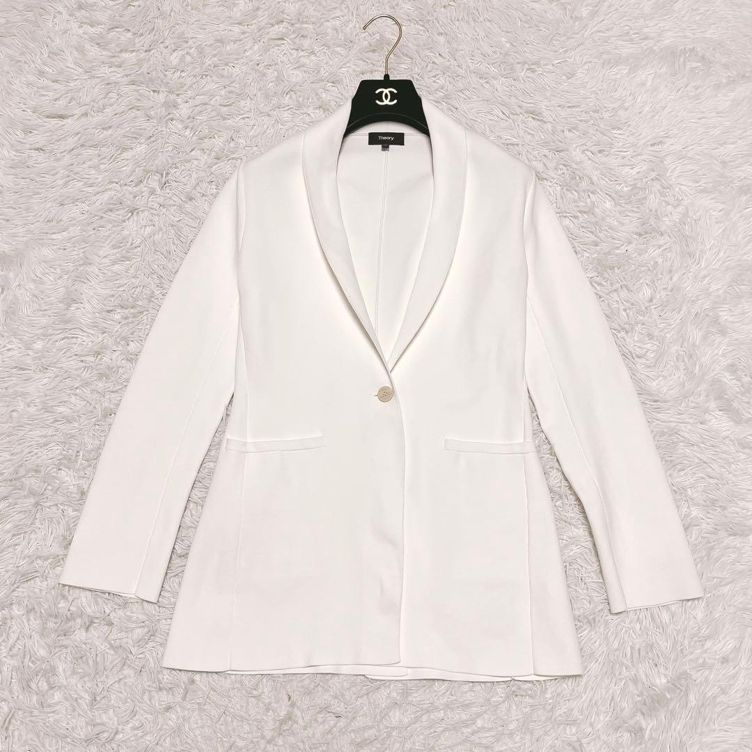 Theory セオリー 21ss ニット ジャケット カーディガン 白 長袖