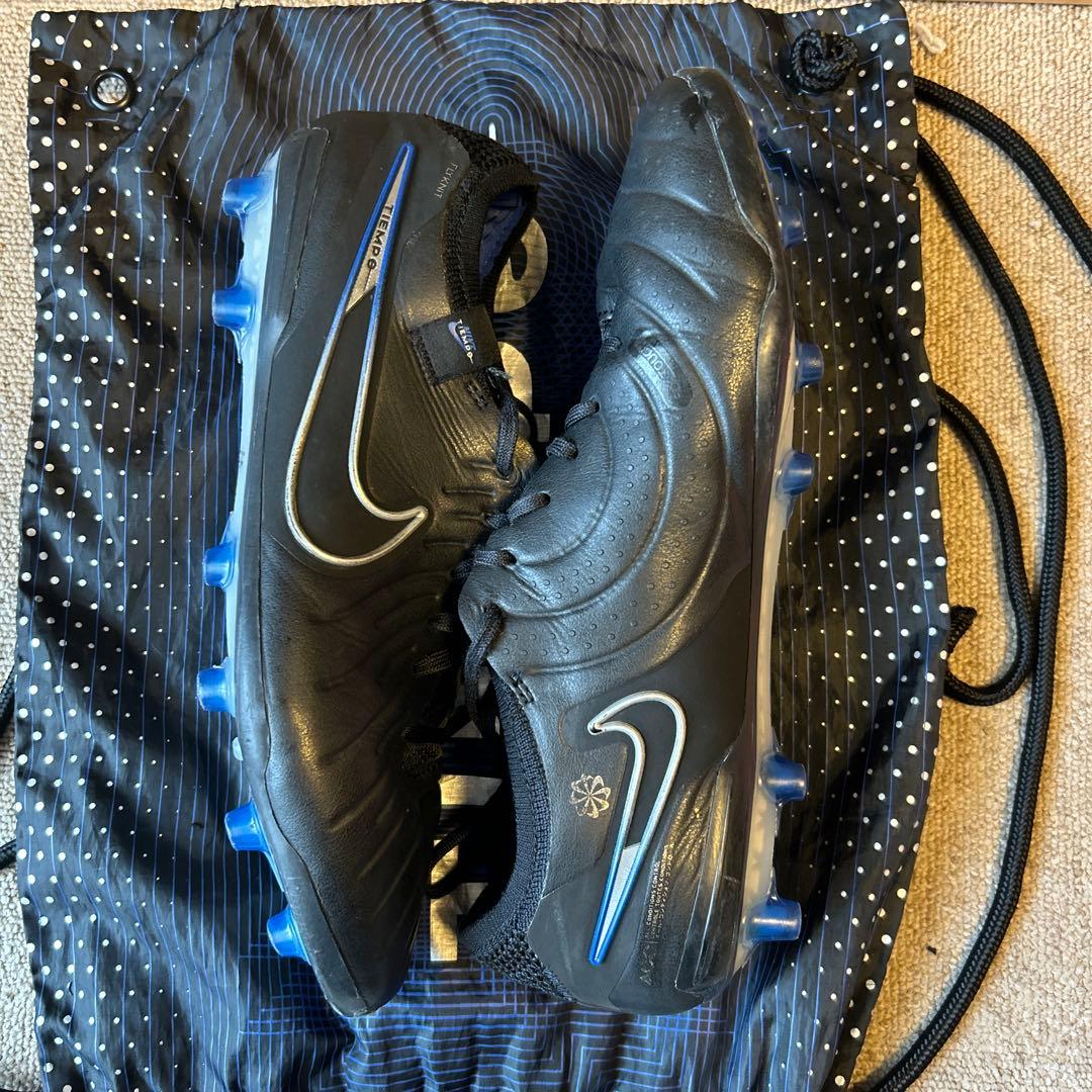 Nike Tiempo ブラック 27.5cm収納バッグ付き