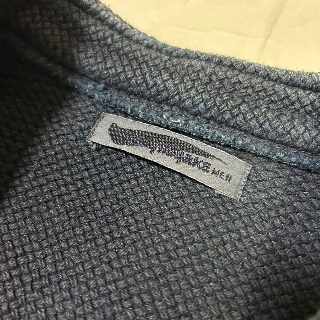 ISSEY MIYAKE MEN ダークブルー ロングカーディガン