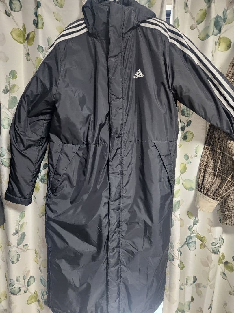 adidas ベンチコート 黒 Lサイズ