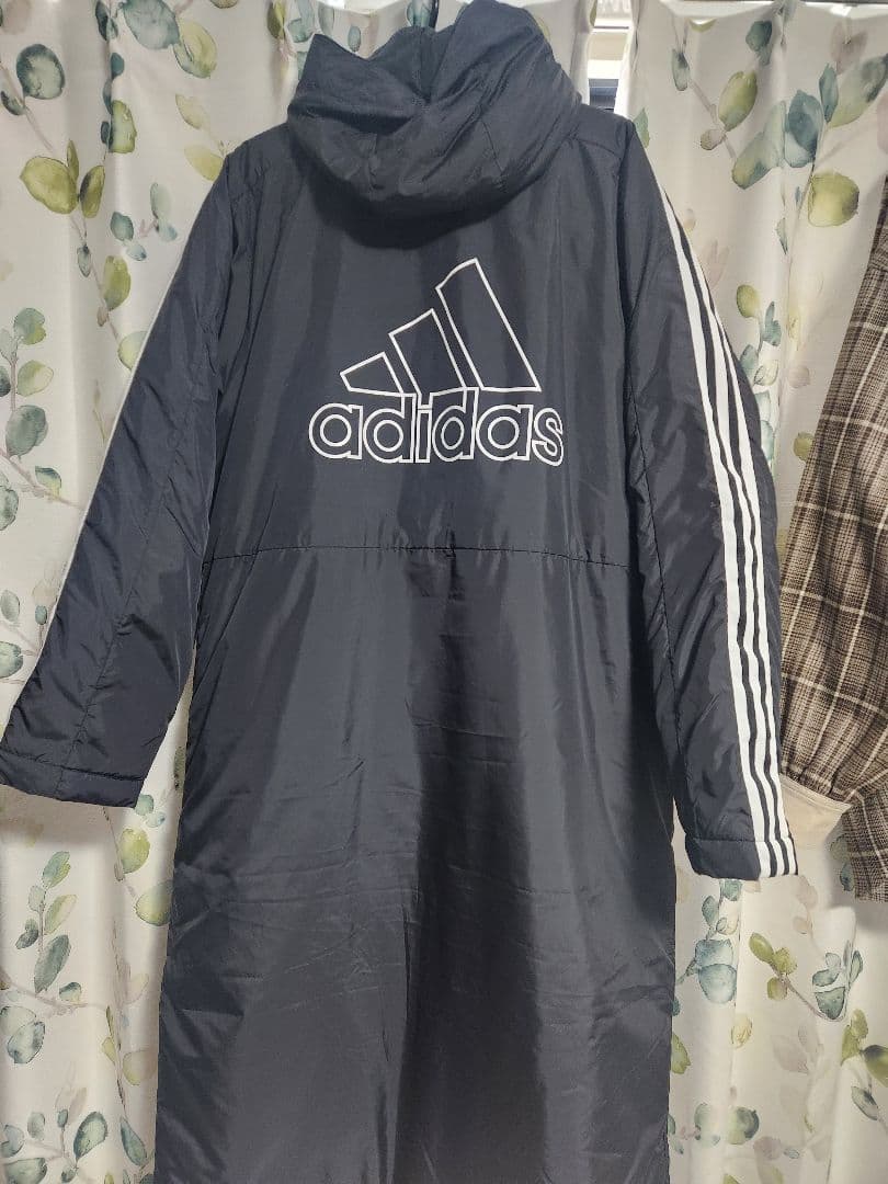 adidas ベンチコート 黒 Lサイズ